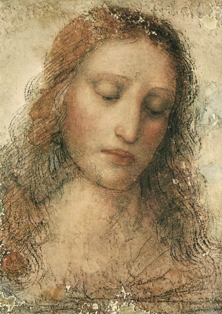 Kunstkarte Leonardo da Vinci "Christus aus dem Abendmahl"