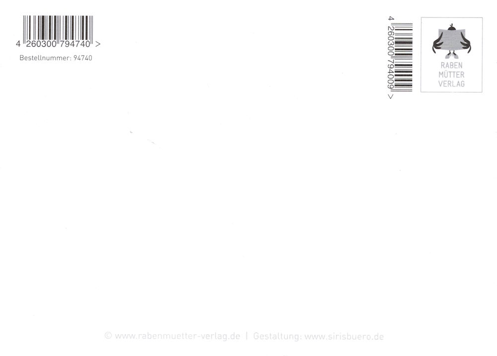 Postkarte "Kleinkinder reden soviel, weil sie in der ..." (Rückseite)