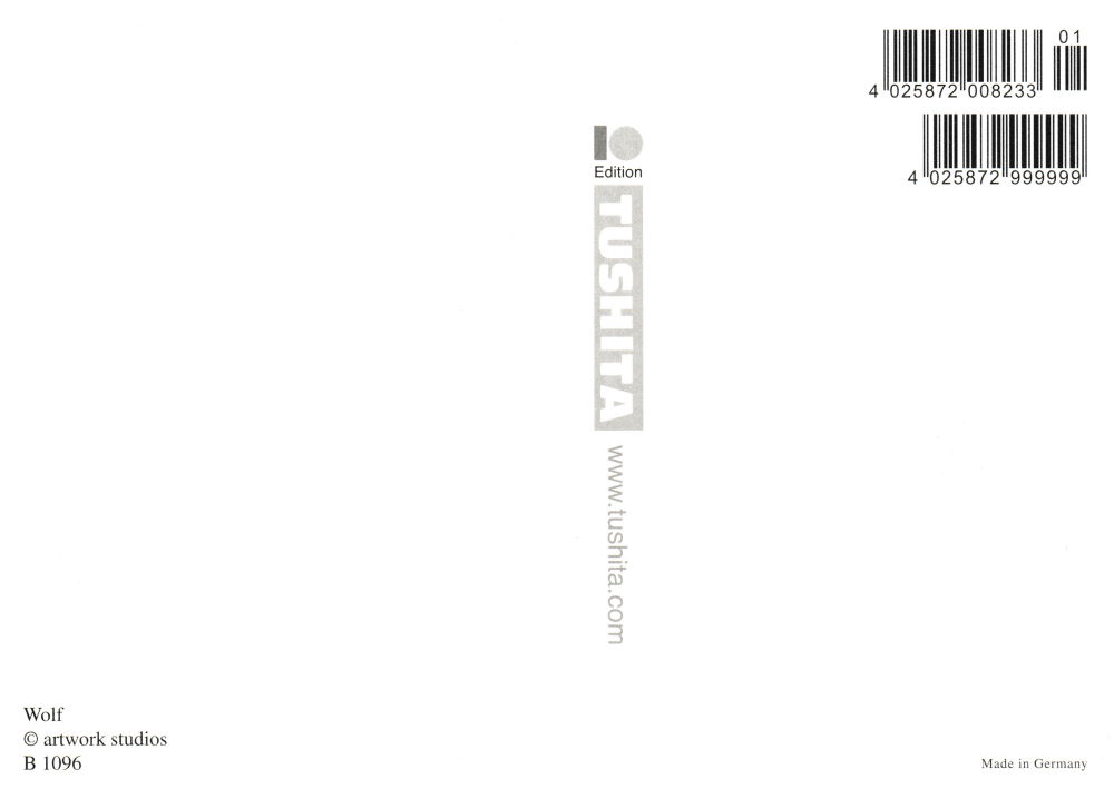Postkarte "Wolf" (Rückseite)