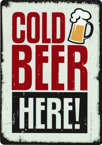 Kühlschrankmagnet "Cold Beer Here!"