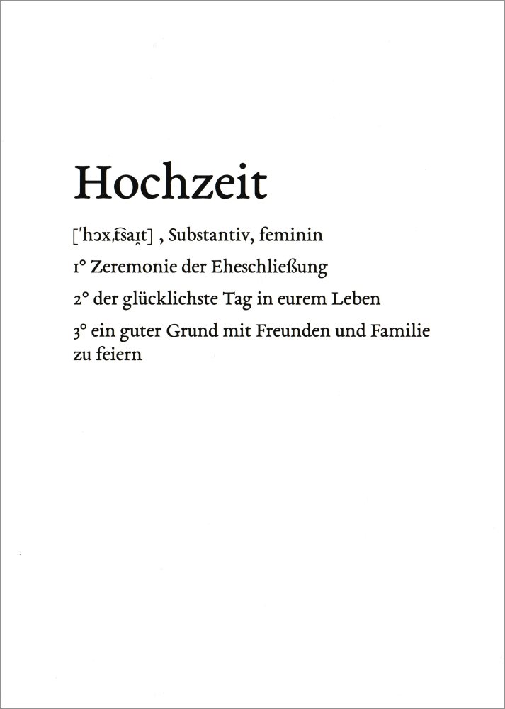 Lexikarte "Hochzeit" Lexikarte "Hochzeit"