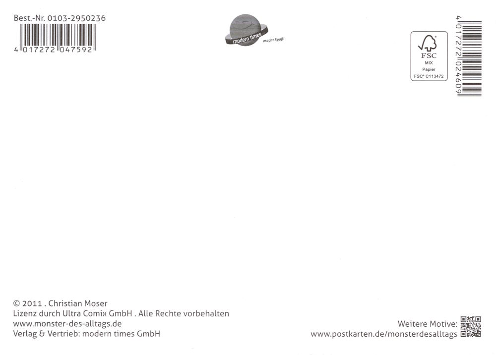 Postkarte "Monster des Alltags - No. 28: wir, das" (Rückseite)