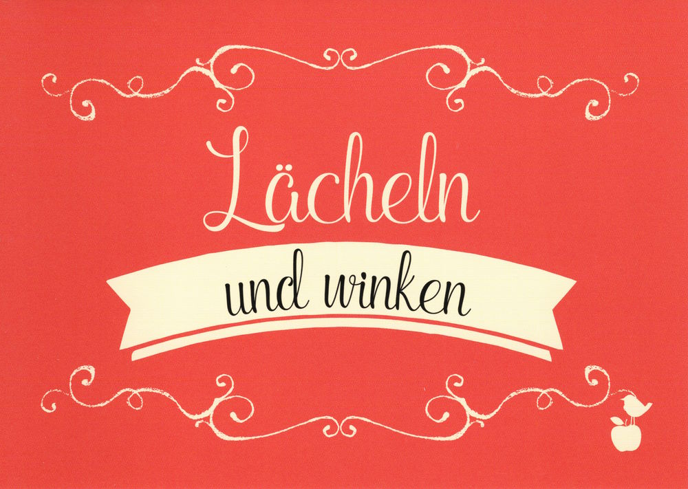 Postkarte "Lächeln und winken"