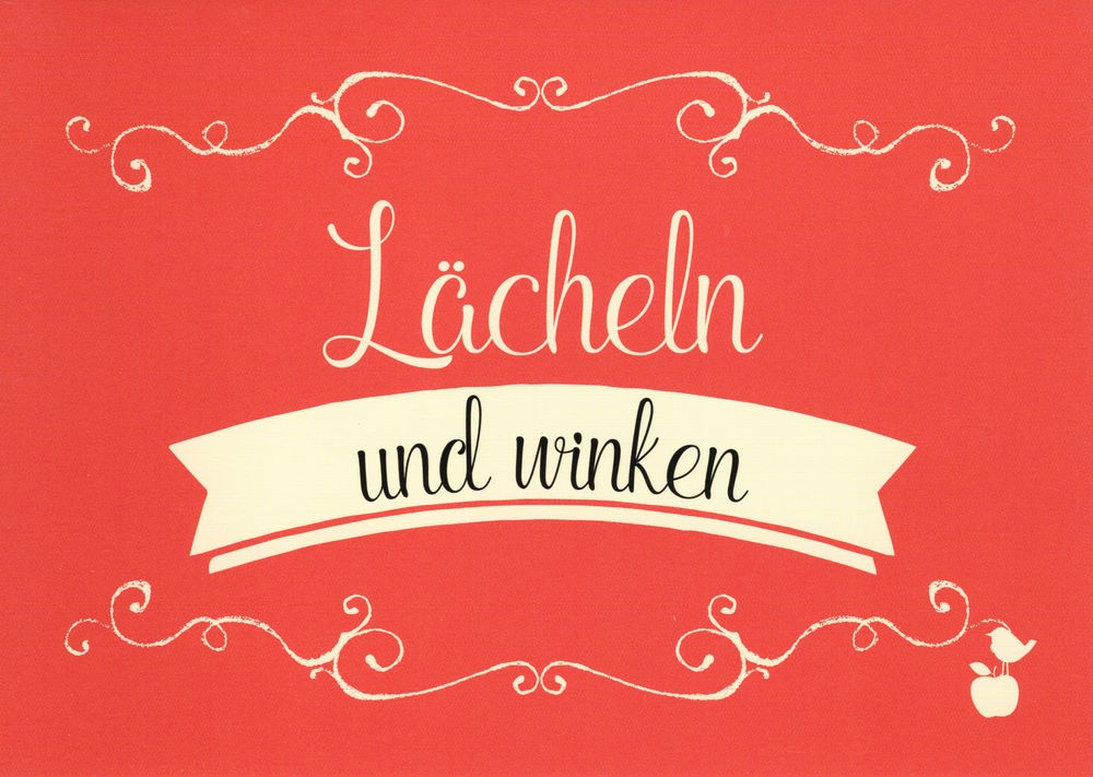 Postkarte "Lächeln und winken" Postkarte "Lächeln und winken"