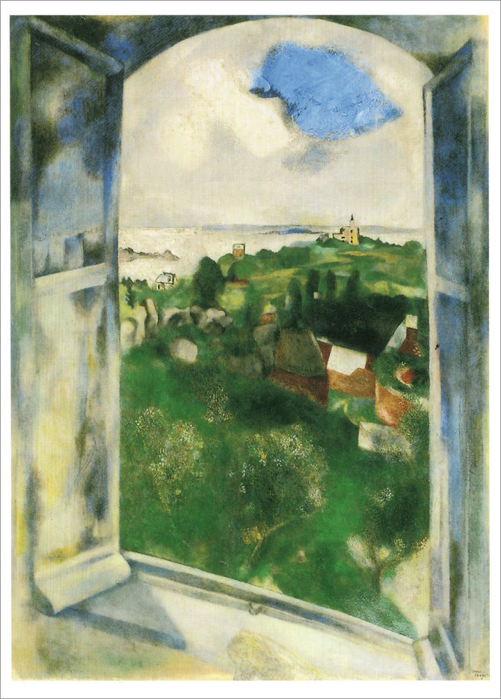 Kunstkarte Marc Chagall "Sicht auf die Insel Bréhat"