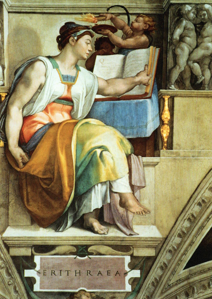 Kunstkarte Michelangelo "Die Erythräische Sibylle" Kunstkarte Michelangelo "Die Erythräische Sibylle"