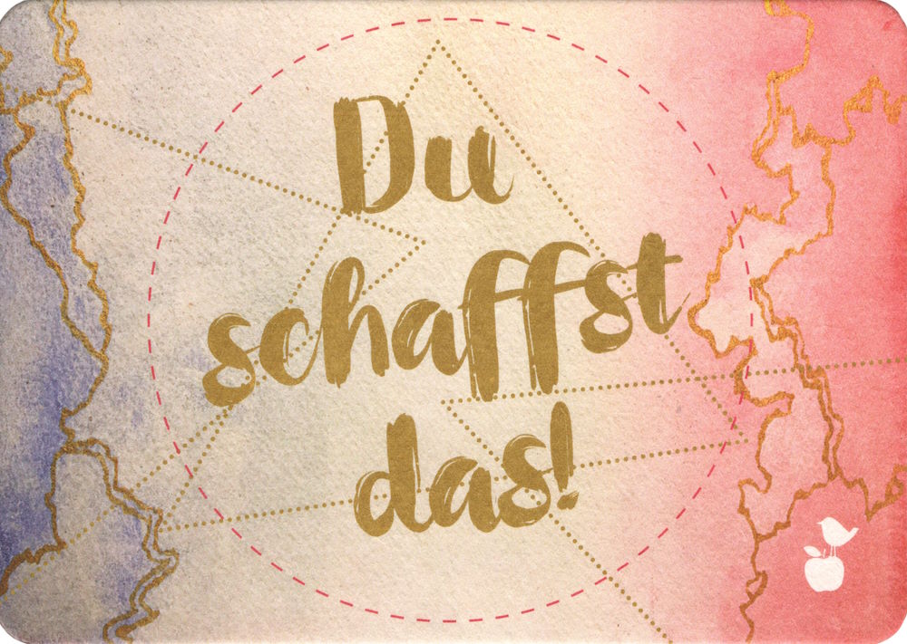 Postkarte "Du schaffst das!" Papp-Postkarte "Du schaffst das!"