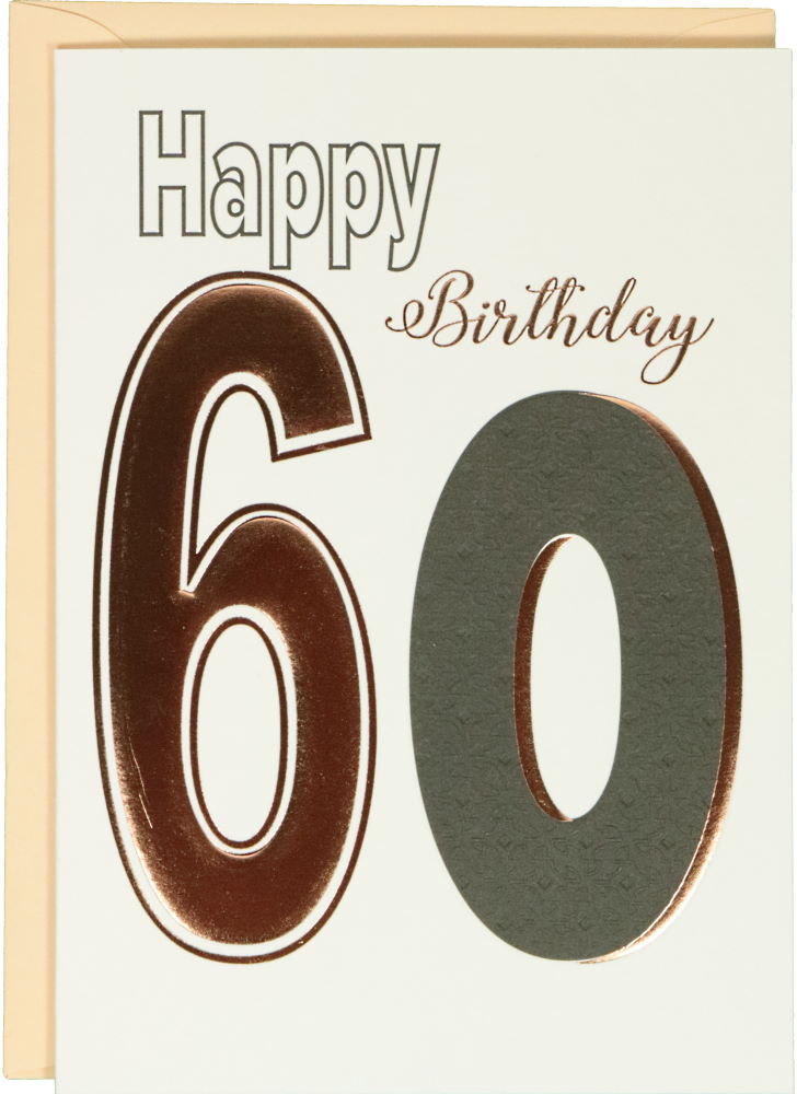 Glückwunschkarte Geburtstag: Donna May Happy Birthday - Zum Sechzigsten!