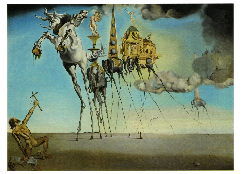 Kunstkarte Salvador Dalí "Die Versuchung des Hl. Antonius" Kunstkarte Salvador Dalí "Die Versuchung des Hl. Antonius"