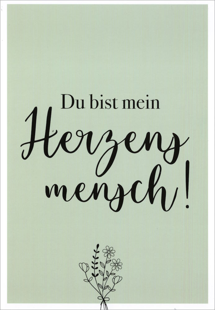 Euroformat-Postkarte "Du bist mein Herzensmensch!" Euroformat-Postkarte "Du bist mein Herzensmensch!"