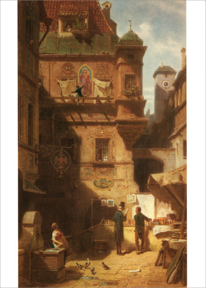 Kunstkarte Carl Spitzweg "Kunst und Wissenschaft" Kunstkarte Carl Spitzweg "Der abgefangene Liebesbrief"