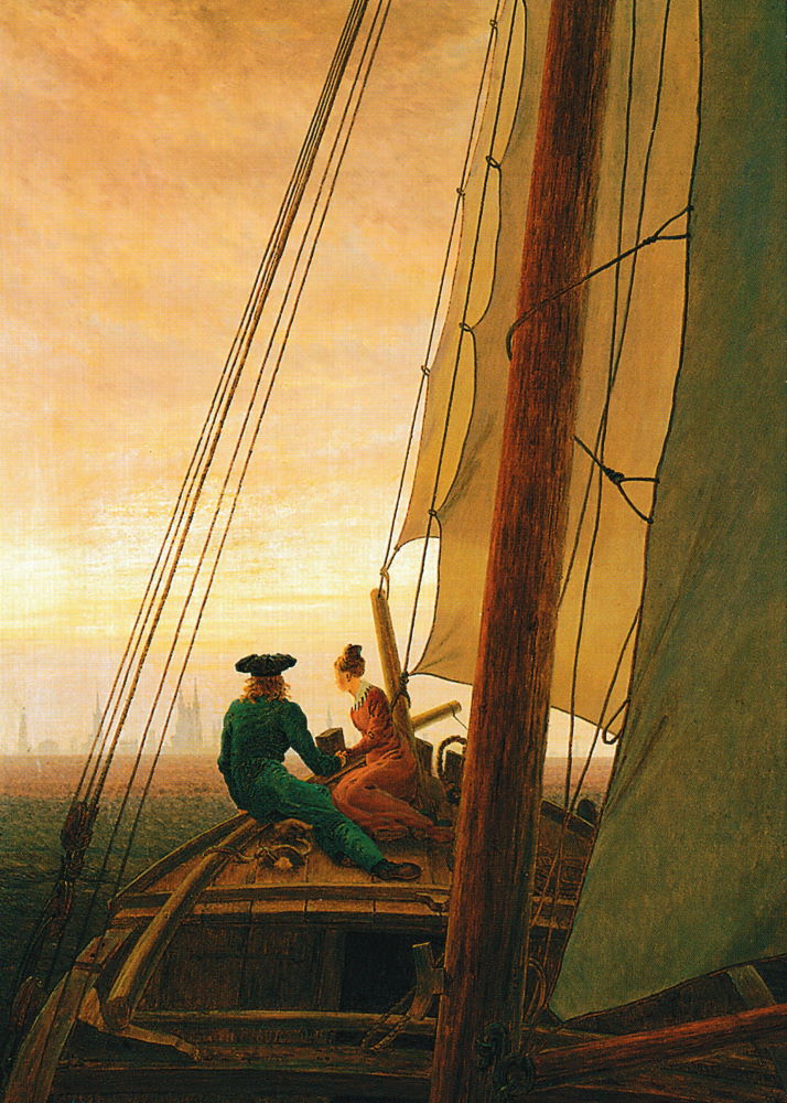 Kunstkarte Caspar David Friedrich "Auf dem Segler" Kunstkarte Caspar David Friedrich "Auf dem Segler"