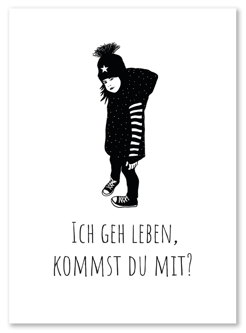 Folienmagnet "Ich geh leben, kommst Du mit?"