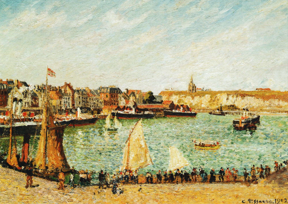 Kunstkarte Camille Pissarro "Die Nachmittagssonne, Außenhafen von Dieppe" Kunstkarte Camille Pissarro "Die Nachmittagssonne, Außenhafen von Dieppe"