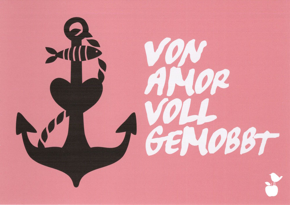 Postkarte "Von Amor voll gemobbt"