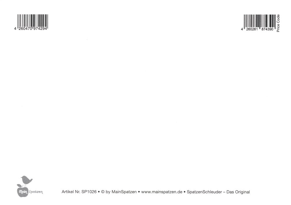 Postkarte "Die tollsten Frauen sind immer ein bisschen verrückt" (Rückseite)