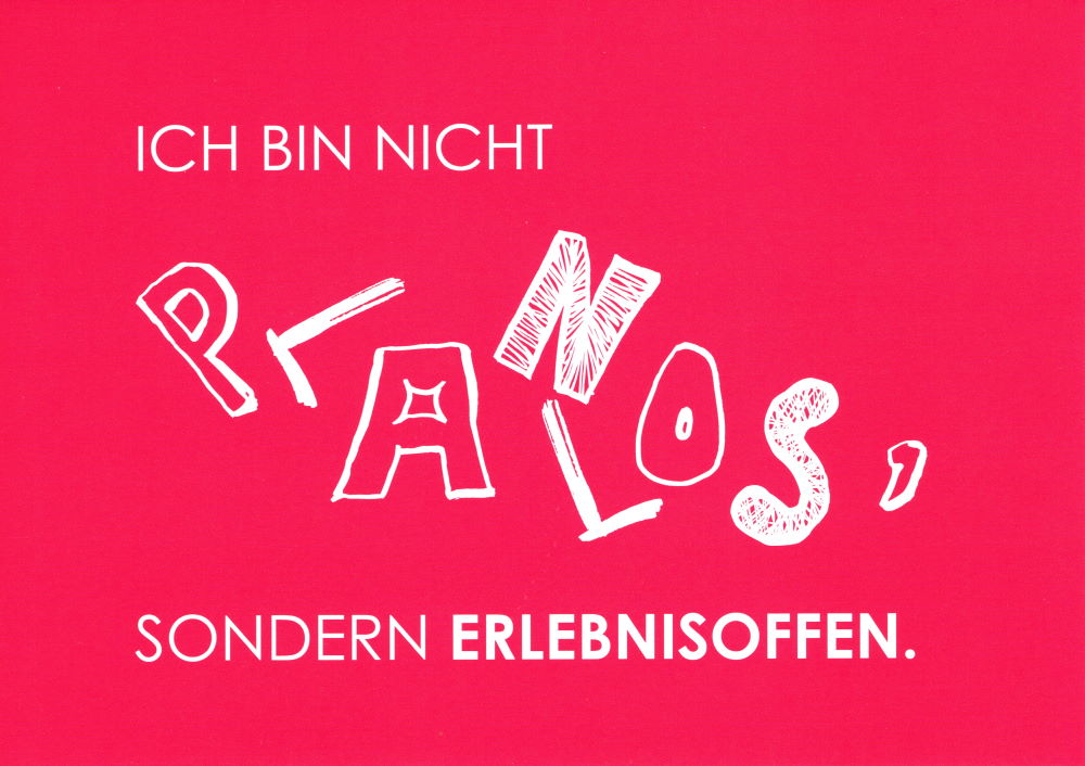 Postkarte "Ich bin nicht planlos, sondern erlebnisoffen." Postkarte "Ich bin nicht planlos, sondern erlebnisoffen."