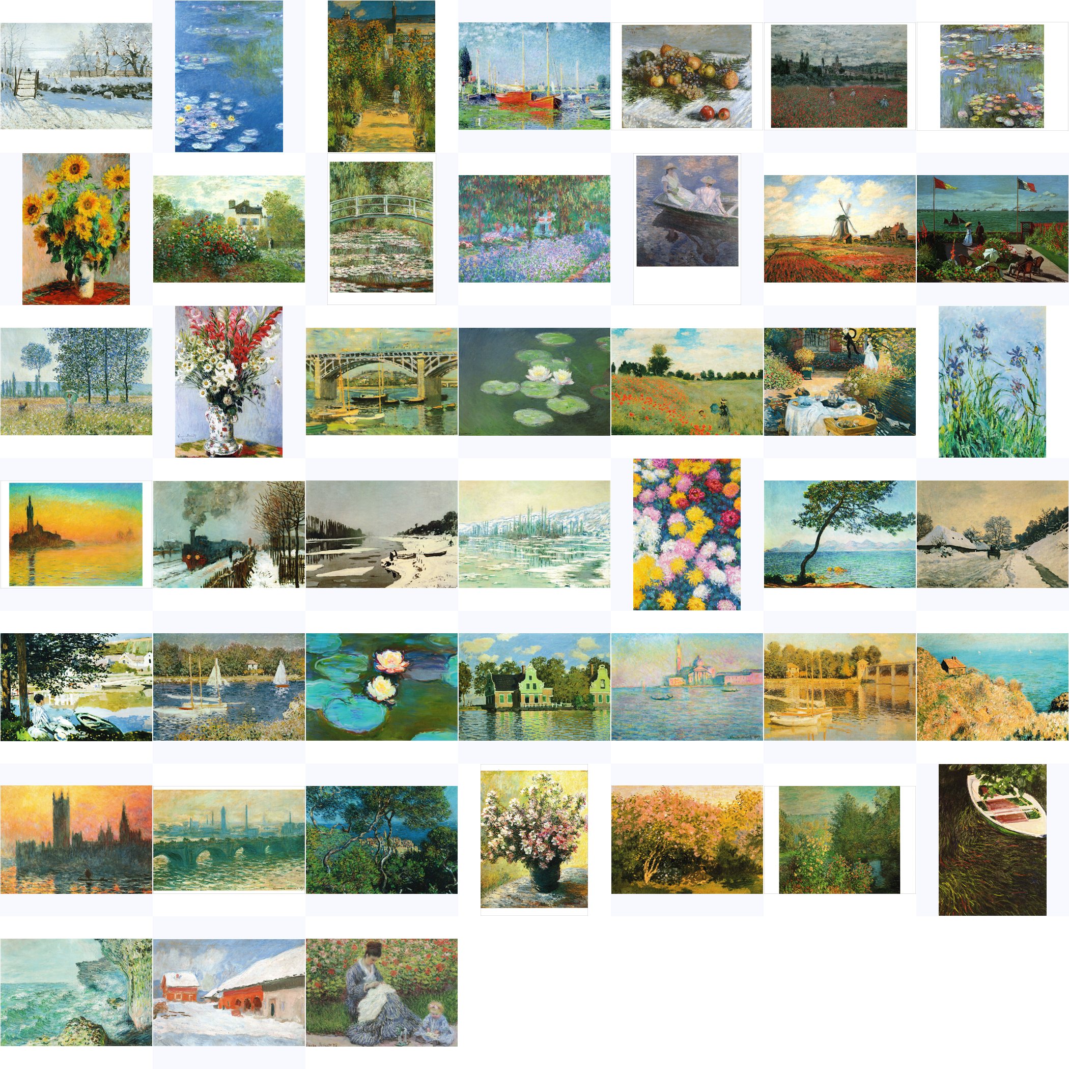 Kunstkarten-Komplett-Set Claude Monet