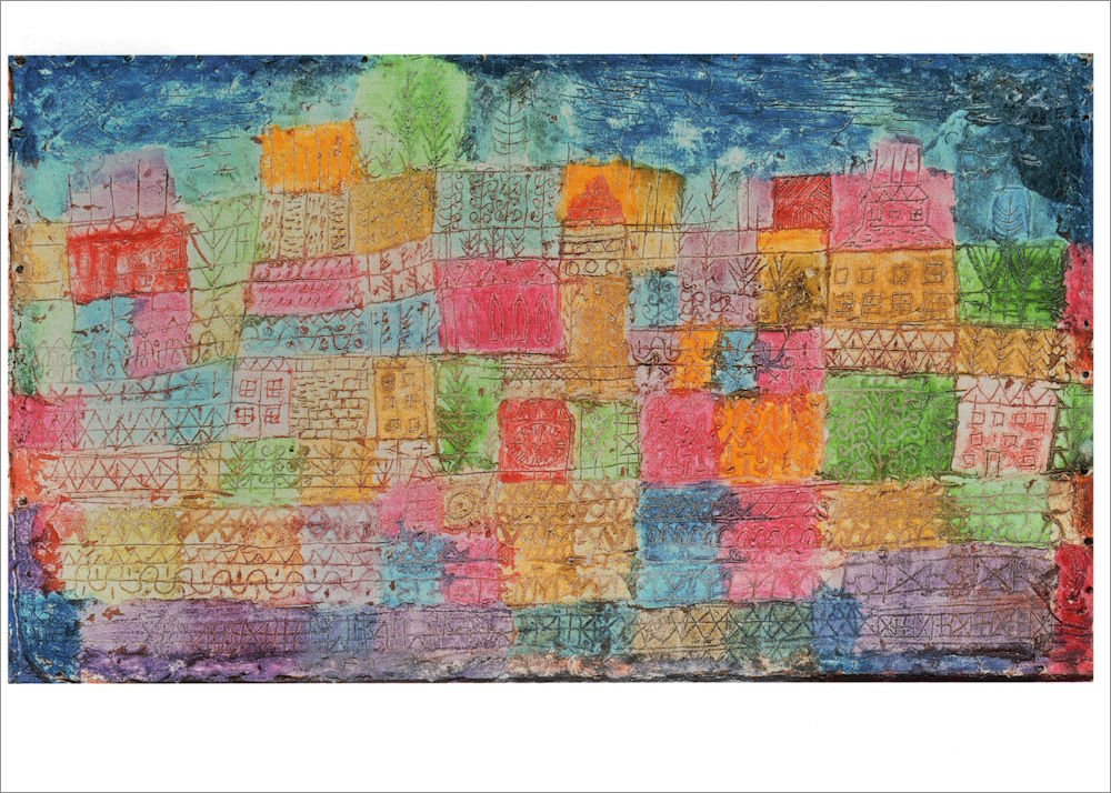 Kunstkarte Paul Klee "Bunte Landschaft" Kunstkarte Paul Klee "Bunte Landschaft"