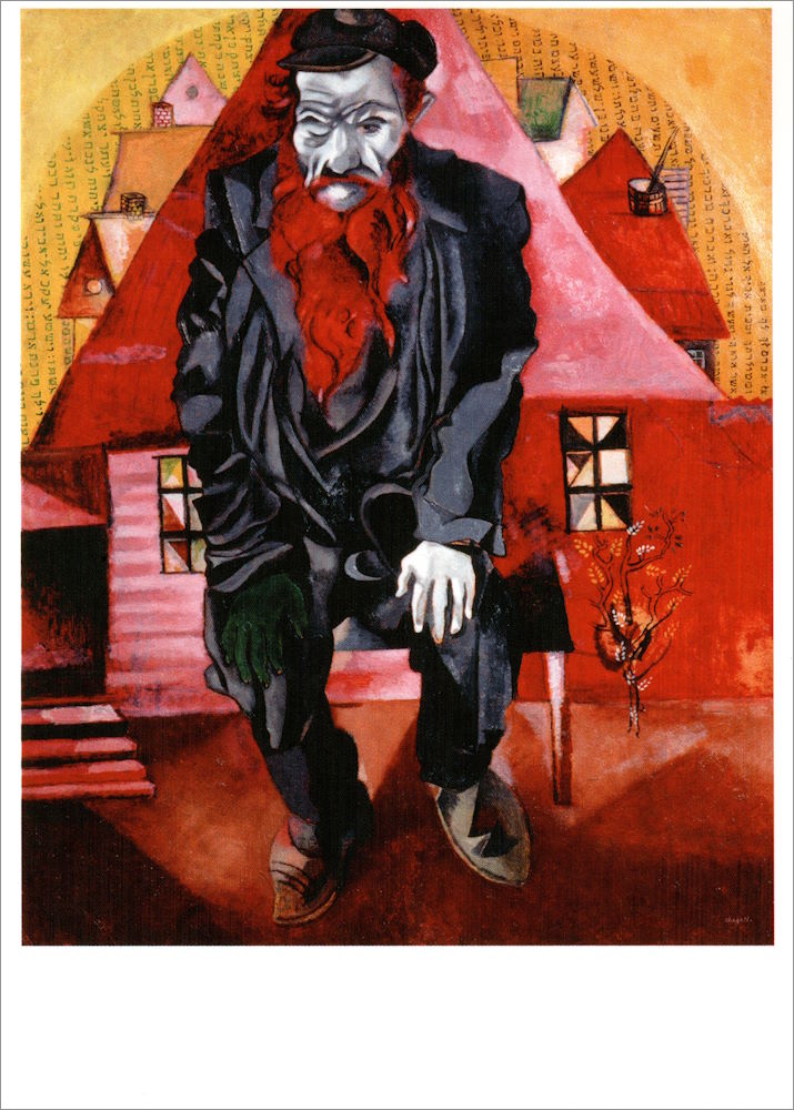 Kunstkarte Marc Chagall "Der Jude in Hellrot" Kunstkarte Marc Chagall "Der Jude in Hellrot"