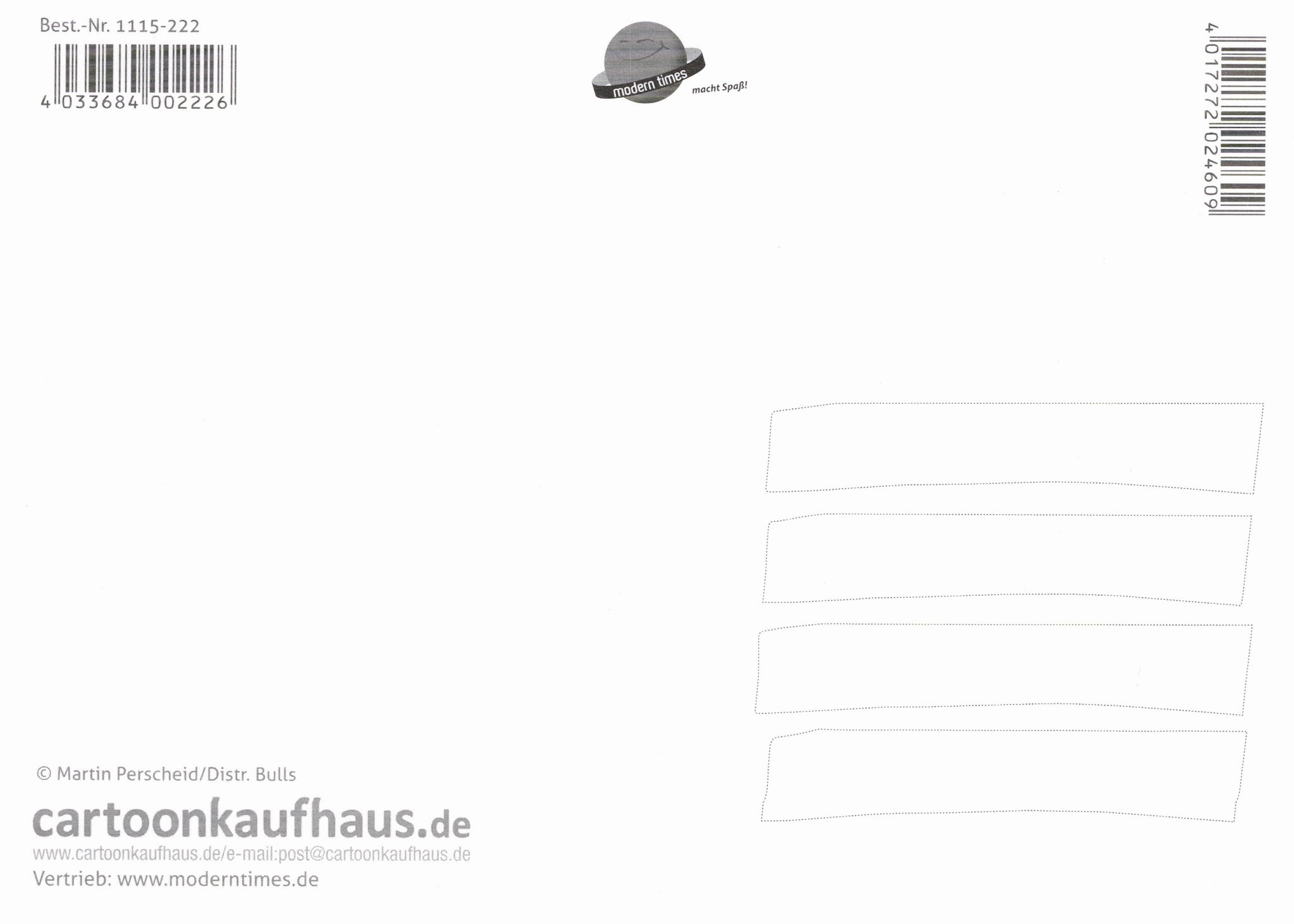 Postkarte Martin Perscheid "Dachtest Du, ich hätte Deinen Geburtstag..." (Rückseite)