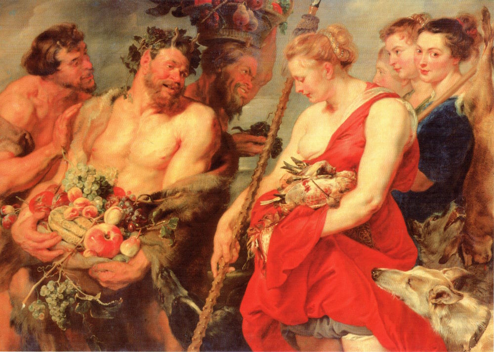 Kunstkarte Peter Paul Rubens "Dianas Rückkehr von der Jagd"