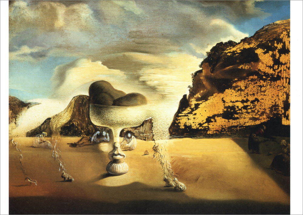 Kunstkarte Salvador Dalí "Unsichtbarer Afghane mit der Erscheinung des Gesichts"