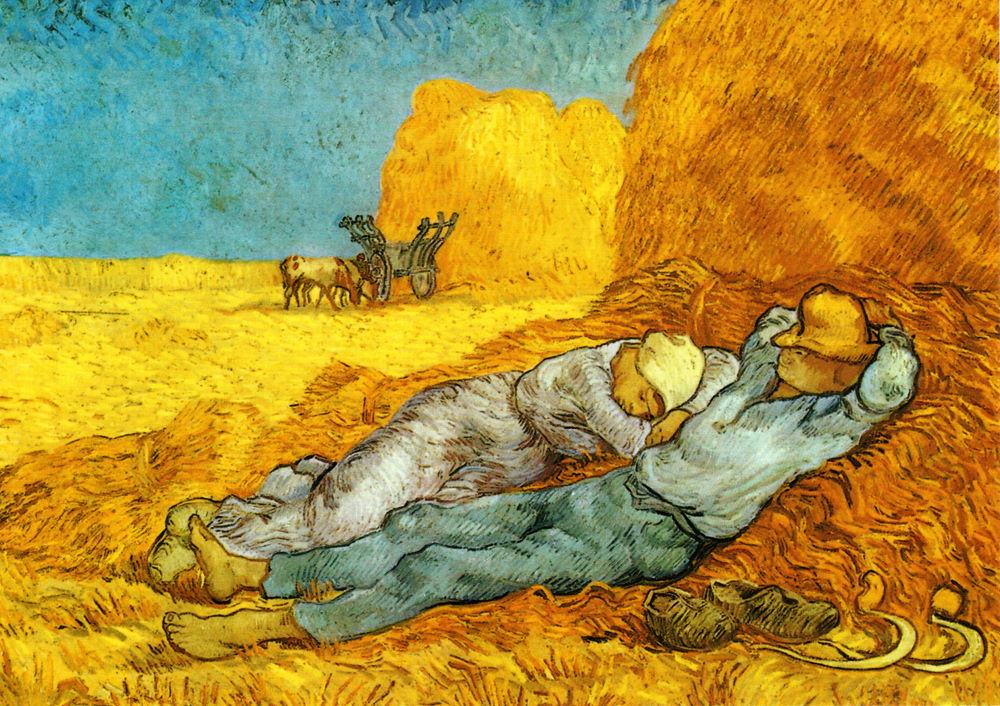 Kunstkarte Vincent van Gogh "Die Mittagsruhe, Ausschnitt" Kunstkarte Vincent van Gogh "Die Mittagsruhe, Ausschnitt"