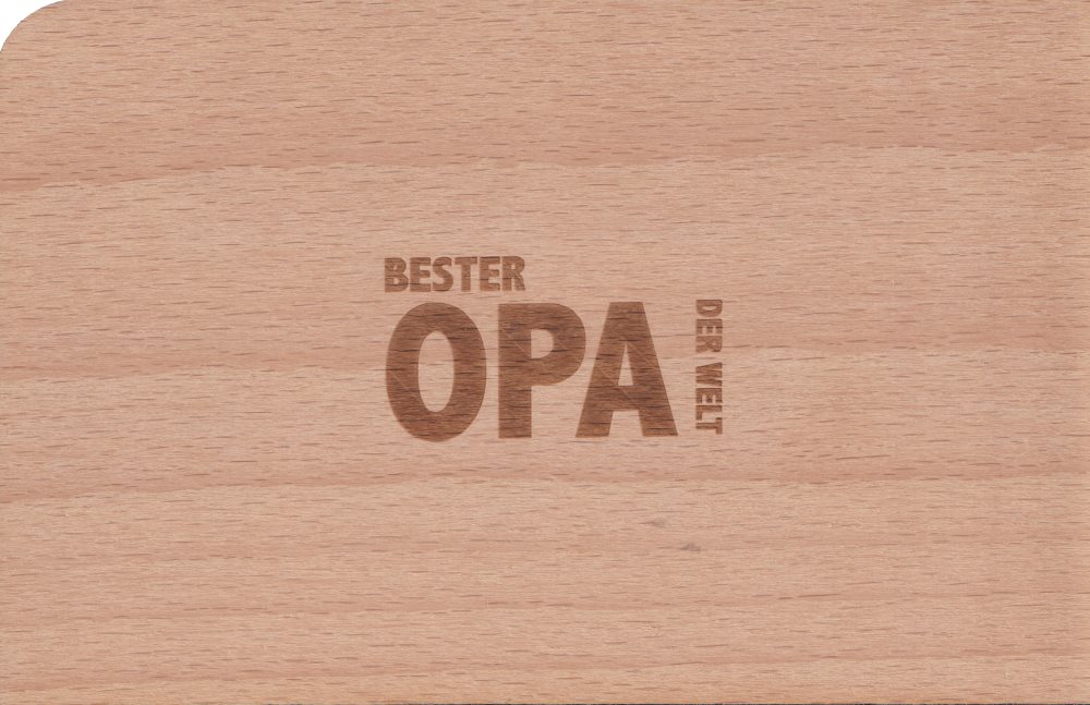 Holzpostkarte "Bester Opa der Welt"
