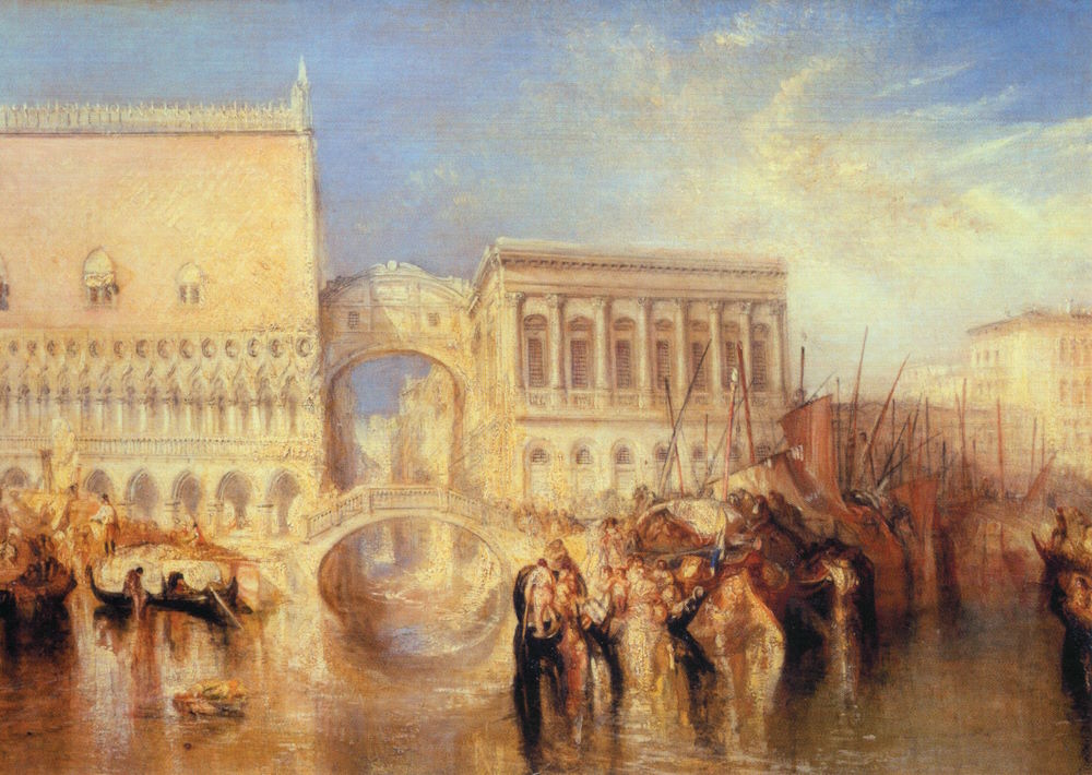 Kunstkarte William Turner "Vendig, Seufzerbrücke"