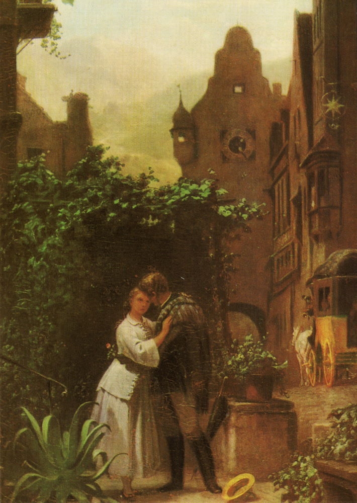 Kunstkarte Carl Spitzweg "Der Abschied (Ausschnitt)" Kunstkarte Carl Spitzweg "Der Abschied (Ausschnitt)"