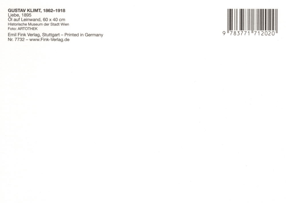 Kunstkarte Gustav Klimt "Liebe"