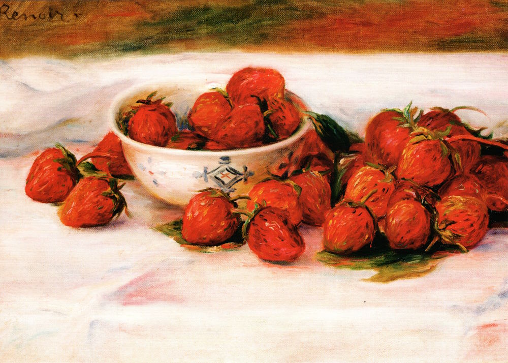 Kunstkarte Pierre Auguste Renoir "Erdbeeren" Kunstkarte Pierre Auguste Renoir "Erdbeeren"