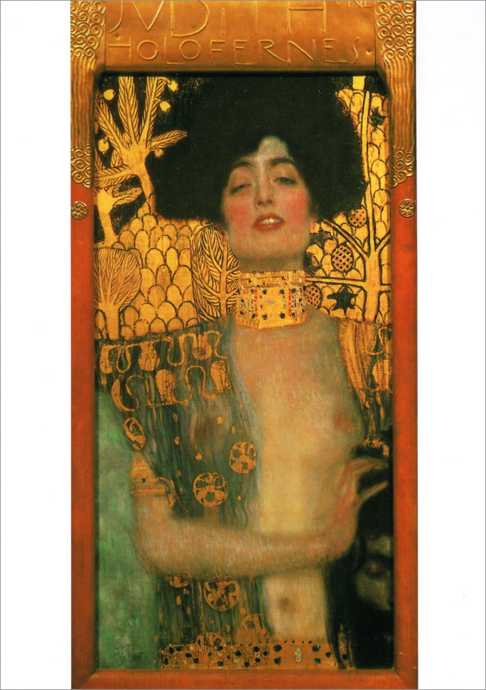 Kunstkarte Gustav Klimt "Judith mit dem Haupt des Holofernes"