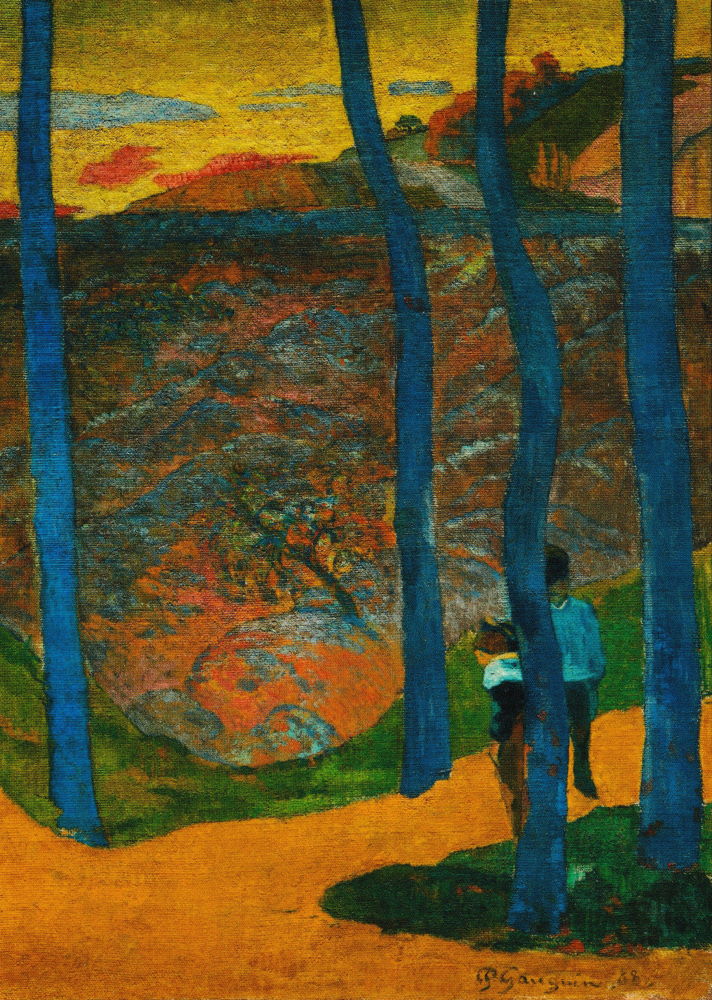 Kunstkarte Paul Gauguin "Blaue Bäume. Du wirst an die Reihe kommen, ..."