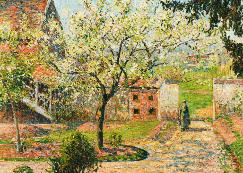 Kunstkarte Camille Pissarro "Blühende Pflaumenbäume, Eragny" Kunstkarte Camille Pissarro "Blühende Pflaumenbäume, Eragny"