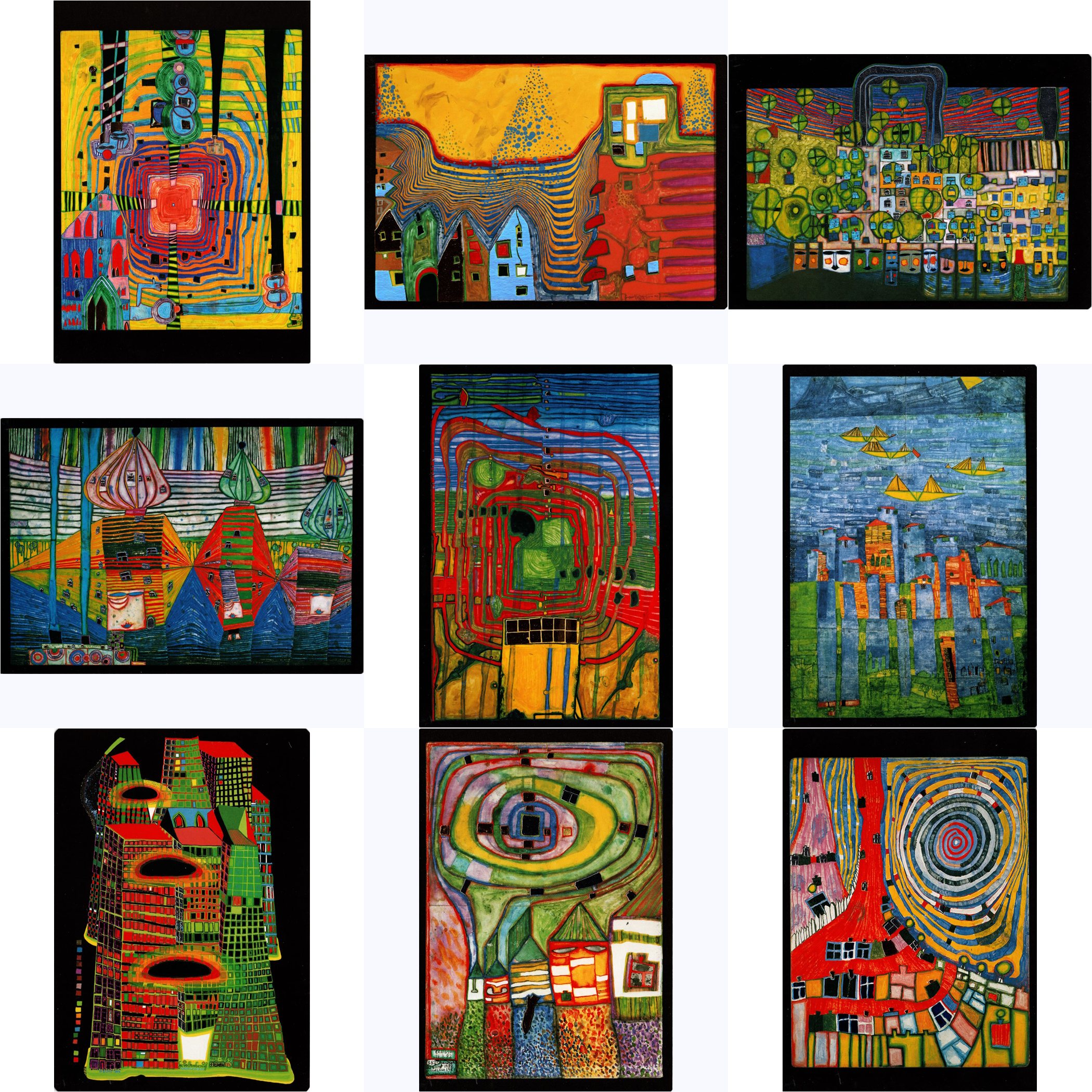 Kunstkarten-Set Friedensreich Hundertwasser II