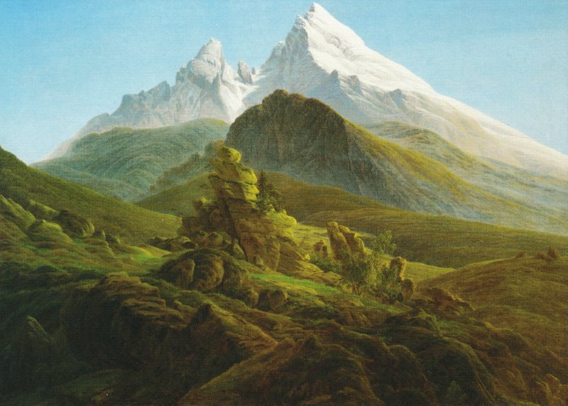 Kunstkarte Caspar David Friedrich "Der Watzmann"
