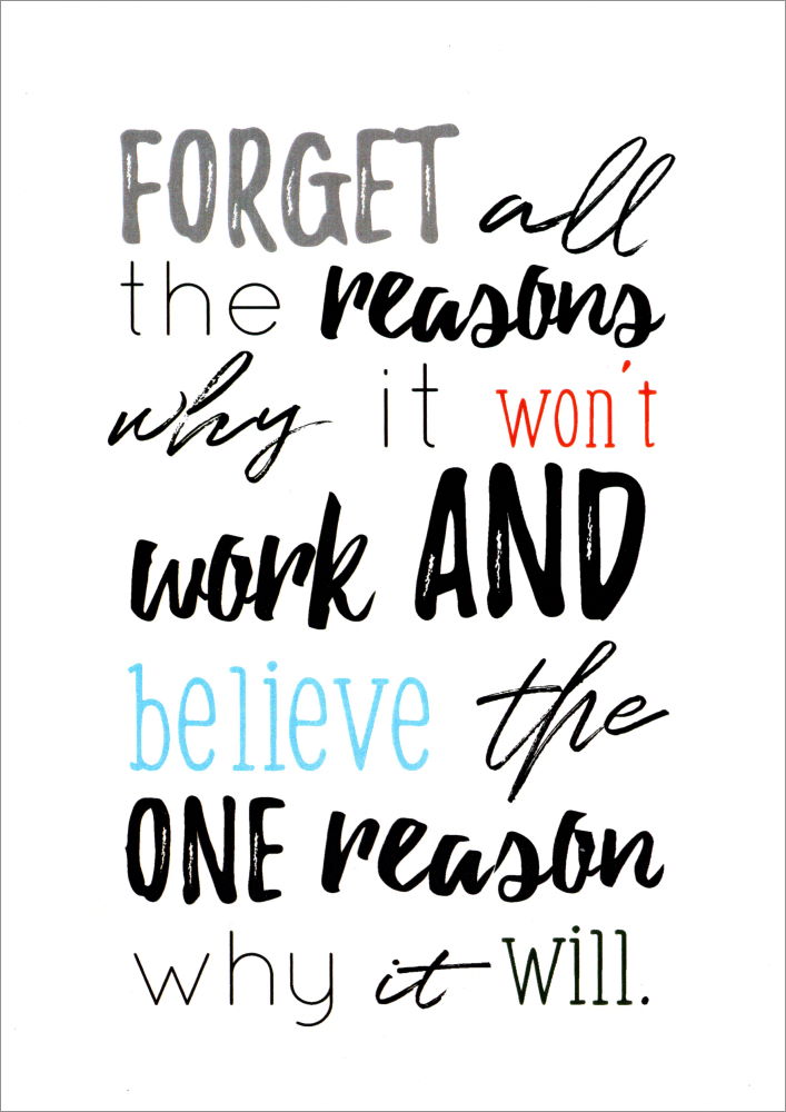 Postkarte "Forget all the reasons why it won't work and ..." Postkarte "Forget all the reasons why it won't work and ..."