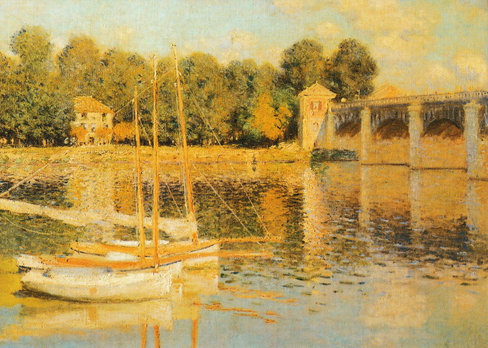 Kunstkarte Claude Monet "Die Brücke von Argenteuil" Kunstkarte Claude Monet "Die Brücke von Argenteuil"