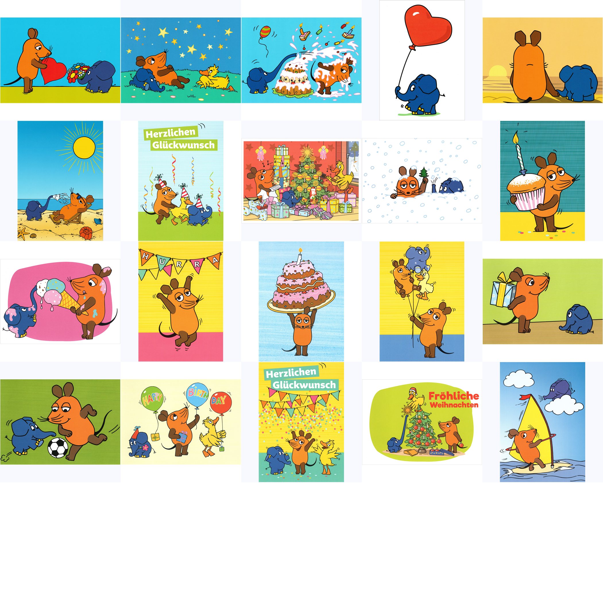 Postkarten-Komplett-Set "Sendung mit der Maus" Postkarten-Komplett-Set "Sendung mit der Maus"
