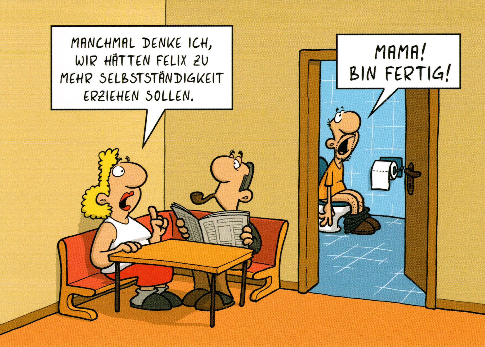 Postkarte Miguel Fernandez "Manchmal denke ich, wir hätten Felix ..."