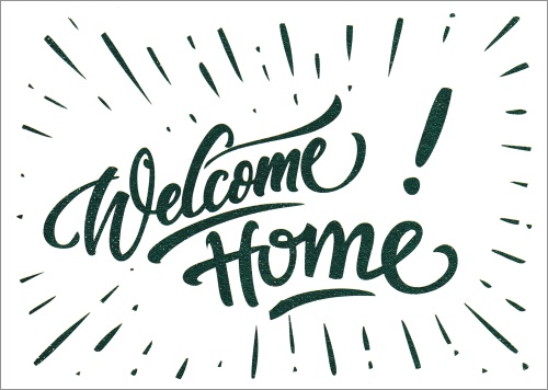 Postkarte "Welcome Home!"