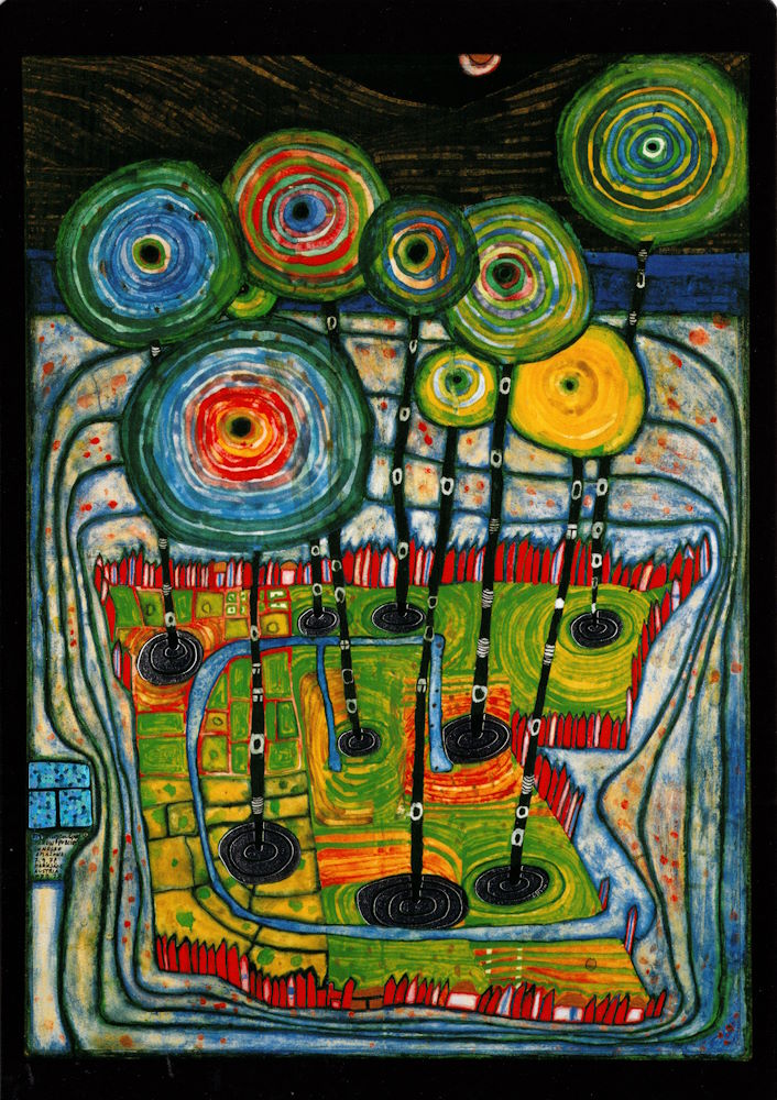 Kunstkarte Hundertwasser "Park (Jardin Public)"