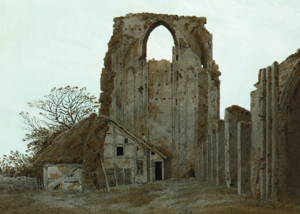 Kunstkarte Caspar David Friedrich "Die Abtei Eldena bei Greifswald"