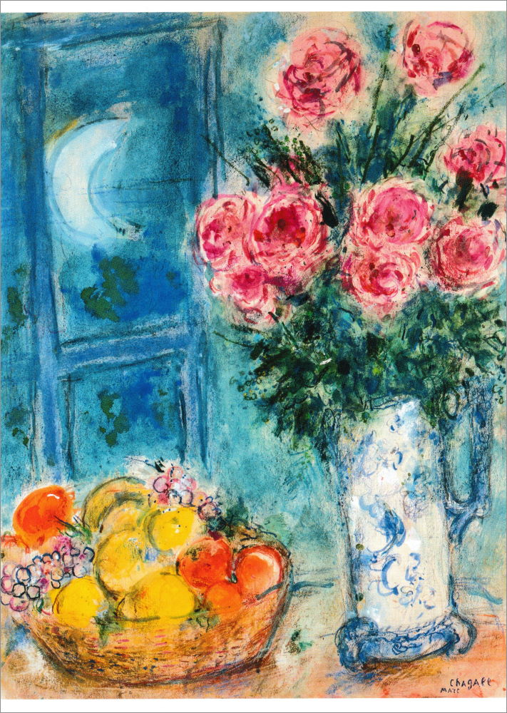 Kunstkarte Marc Chagall "Bouquet de fleurs et fruits"