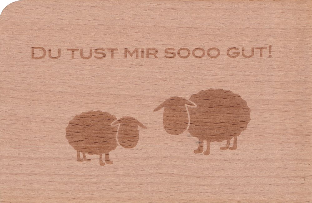 Holzpostkarte "Du tust mir sooo gut!"