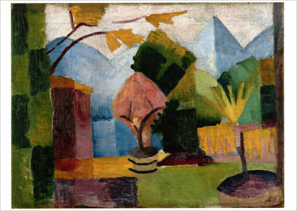Kunstkarte August Macke "Garten am Thuner See" Kunstkarte August Macke "Garten am Thuner See"