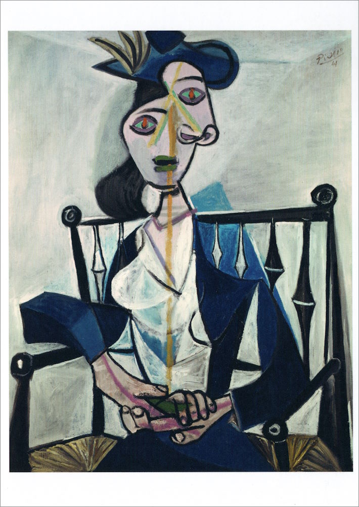 Kunstkarte Pablo Picasso "Sitzende Frau. Dora Maar"