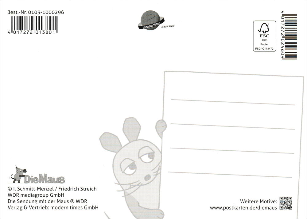 Postkarte "Sendung mit der Maus: Happy Birthday"